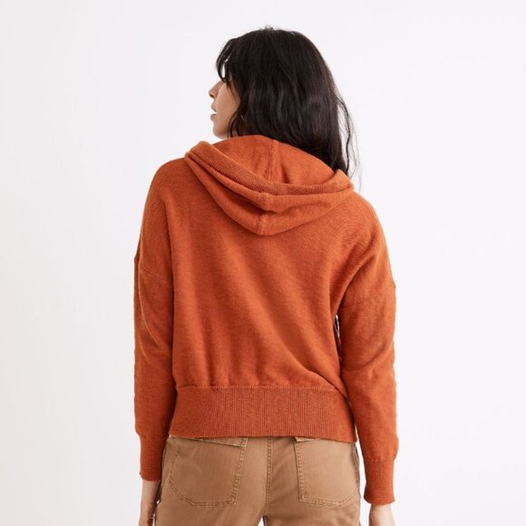 Madewell | Clairview Hoodie Sweater in Maple Glow Rust Orange | Size XXS - Picture 4 of 11
